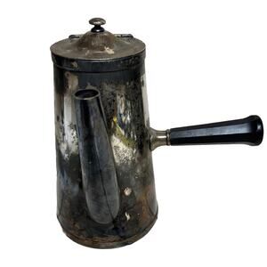 Vintage Indestructo Kettle Coffee Pot Number 1297 8 ” High 5” Round Benedict